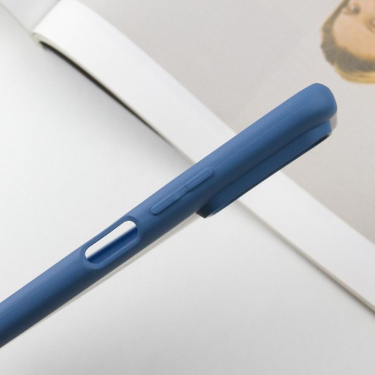 Чехол TPU GETMAN Liquid Silk Full Camera для Xiaomi Redmi 10 Синий / Navy Blue - изображение 3