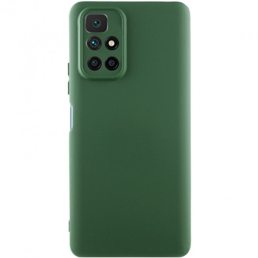 Чохол TPU GETMAN Liquid Silk Full Camera для Xiaomi Redmi 10 Зелений / Dark green