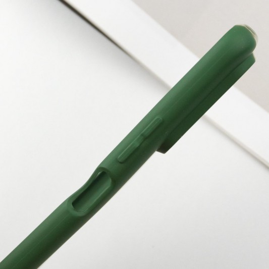 Чохол TPU GETMAN Liquid Silk Full Camera для Xiaomi Redmi 10 Зелений / Dark green - зображення 4 