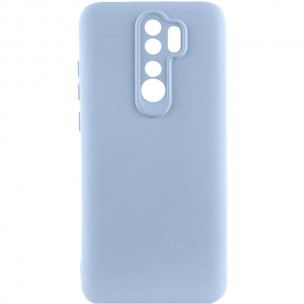 Чехол TPU GETMAN Liquid Silk Full Camera для Xiaomi Redmi 9 Голубой / Lilac Blue
