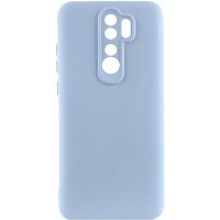 Чехол TPU GETMAN Liquid Silk Full Camera для Xiaomi Redmi Note 8 Pro Голубой / Lilac Blue