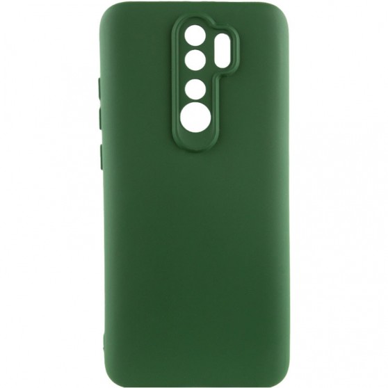 Чохол TPU GETMAN Liquid Silk Full Camera для Xiaomi Redmi Note 8 Pro Зелений / Dark green