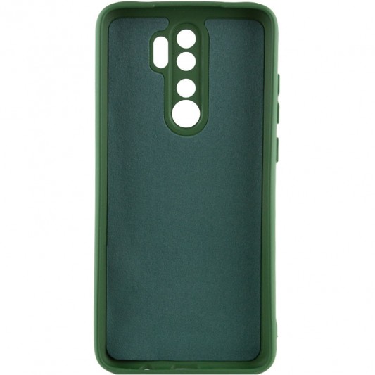 Чехол TPU GETMAN Liquid Silk Full Camera для Xiaomi Redmi Note 8 Pro Зеленый / Dark green - изображение 1