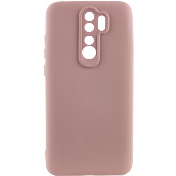 Чохол TPU GETMAN Liquid Silk Full Camera для Xiaomi Redmi Note 8 Pro Рожевий / Pink Sand