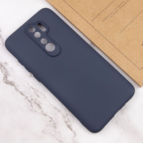 Чехол TPU GETMAN Liquid Silk Full Camera для Xiaomi Redmi Note 8 Pro Синий / Midnight Blue