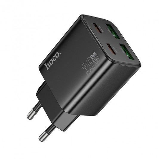 МЗП Hoco N56 Fundador PD30W four-port (2USB-A/2C) Black - зображення 2 