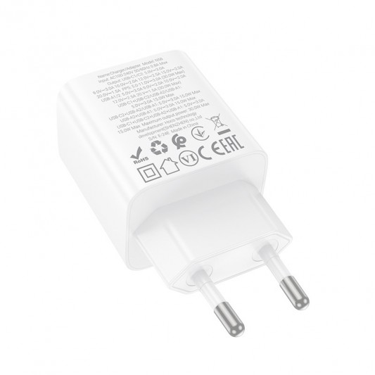 СЗУ Hoco N56 Fundador PD30W four-port (2USB-A/2C) White - изображение 1
