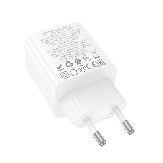 Блок живлення Hoco N56 Fundador PD30W four-port (2USB-A/2C) White