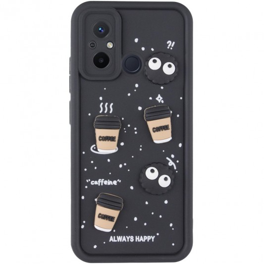 Чохол TPU Toys Case для Xiaomi Redmi 12C / Poco C55 Black / Always Happy - зображення 1 