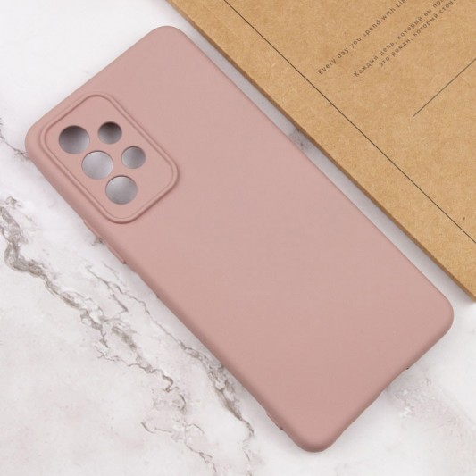 Чехол TPU GETMAN Liquid Silk Full Camera для Samsung Galaxy A33 5G Розовый / Pink Sand - изображение 3