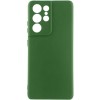 Чохол TPU GETMAN Liquid Silk Full Camera для Samsung Galaxy S22 Ultra Зелений / Dark green