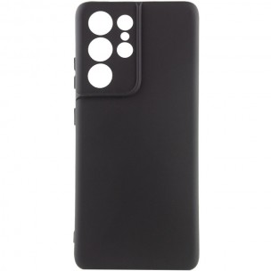Чехол TPU GETMAN Liquid Silk Full Camera для Samsung Galaxy S22 Ultra Черный / Black