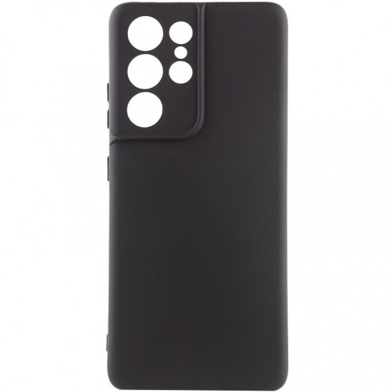 Чехол TPU GETMAN Liquid Silk Full Camera для Samsung Galaxy S22 Ultra Черный / Black