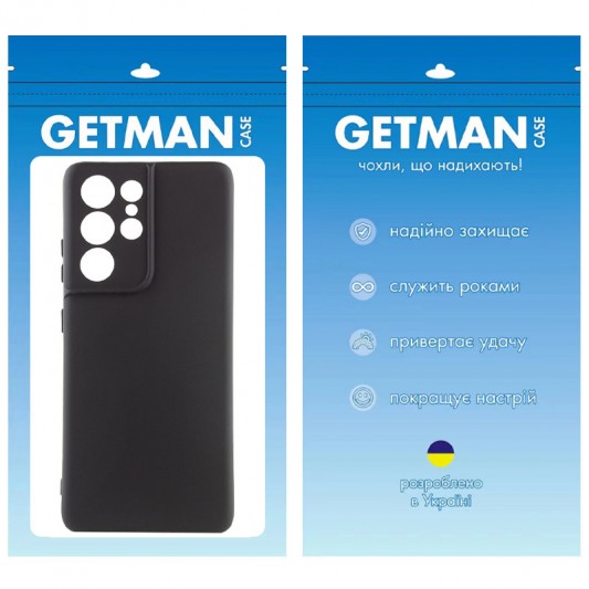 Чохол TPU GETMAN Liquid Silk Full Camera для Samsung Galaxy S22 Ultra Чорний / Black - зображення 4 