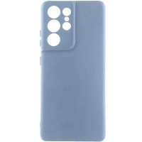 Чохол TPU GETMAN Liquid Silk Full Camera для Samsung Galaxy S22 Ultra Блакитний / Lilac Blue