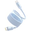 Дата кабель Baseus PicoGo Magnetic Liquid Silicone Type-C to Type-C 240W (1m) (P10376800) Galaxy Blue