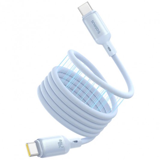 Дата кабель Baseus PicoGo Magnetic Liquid Silicone Type-C to Type-C 240W (1m) (P10376800) Galaxy Blue - изображение 1