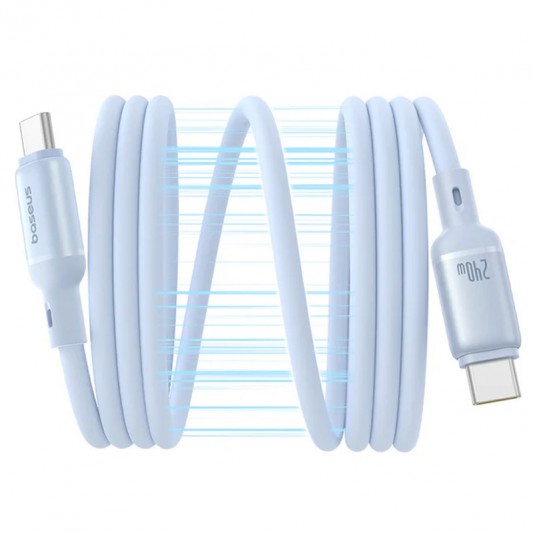 Дата кабель Baseus PicoGo Magnetic Liquid Silicone Type-C to Type-C 240W (1m) (P10376800) Galaxy Blue - изображение 2