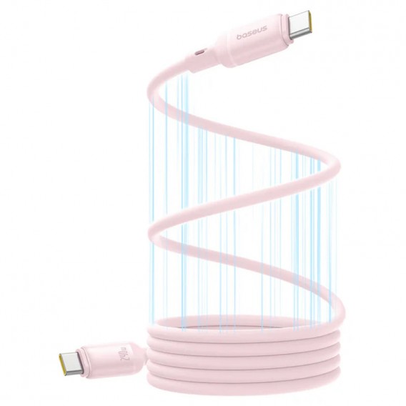Дата кабель Baseus PicoGo Magnetic Liquid Silicone Type-C to Type-C 240W (1m) (P10376800) Baby Pink