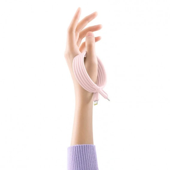 Дата кабель Baseus PicoGo Magnetic Liquid Silicone Type-C to Type-C 240W (1m) (P10376800) Baby Pink