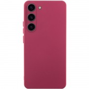 Чехол TPU GETMAN Liquid Silk Full Camera для Samsung Galaxy S23 Бордовый / Marsala