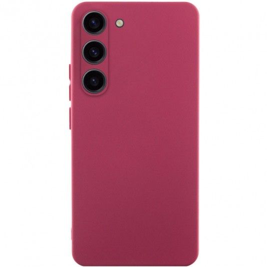 Чехол TPU GETMAN Liquid Silk Full Camera для Samsung Galaxy S23 Бордовый / Marsala