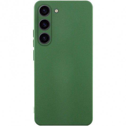 Чехол TPU GETMAN Liquid Silk Full Camera для Samsung Galaxy S23 Зеленый / Dark green