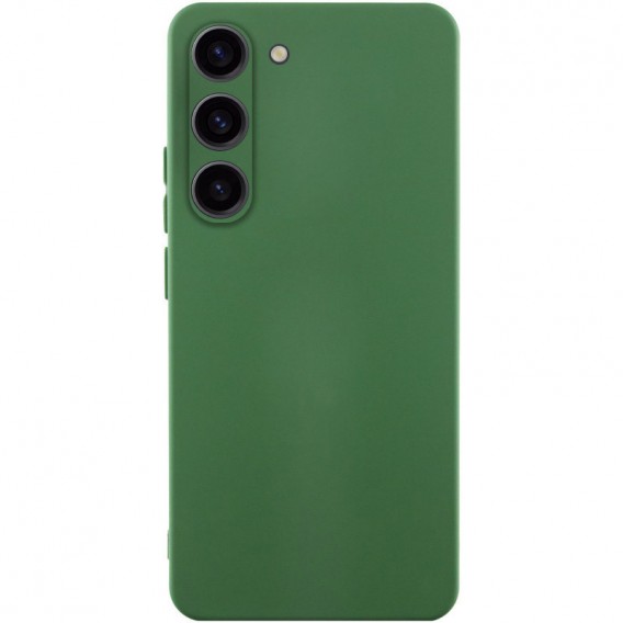 Чехол TPU GETMAN Liquid Silk Full Camera для Samsung Galaxy S23 Зеленый / Dark green