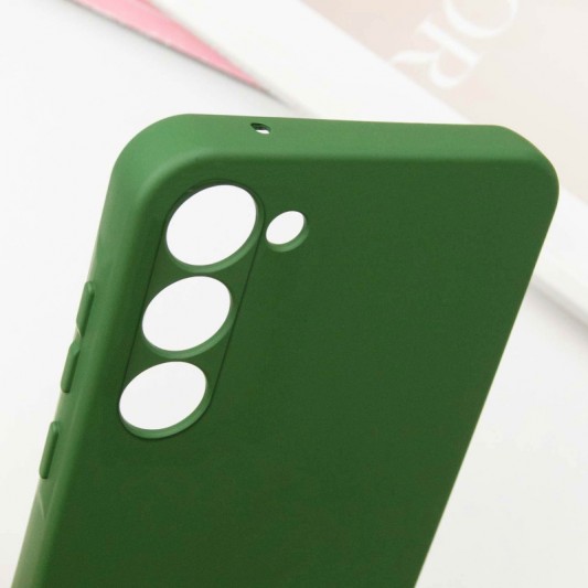 Чехол TPU GETMAN Liquid Silk Full Camera для Samsung Galaxy S23 Зеленый / Dark green - изображение 4