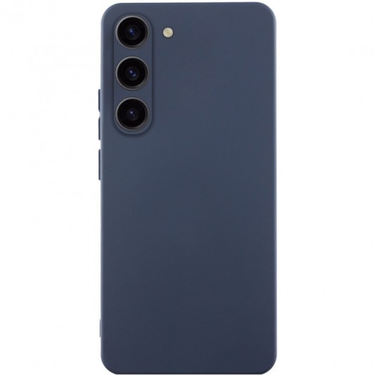 Чехол TPU GETMAN Liquid Silk Full Camera для Samsung Galaxy S23 Синий / Midnight Blue