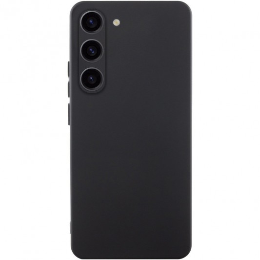 Чехол TPU GETMAN Liquid Silk Full Camera для Samsung Galaxy S23 Черный / Black