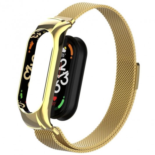 Ремінець Milanese Loop Design для Xiaomi Mi Band 7 Gold - зображення 3 