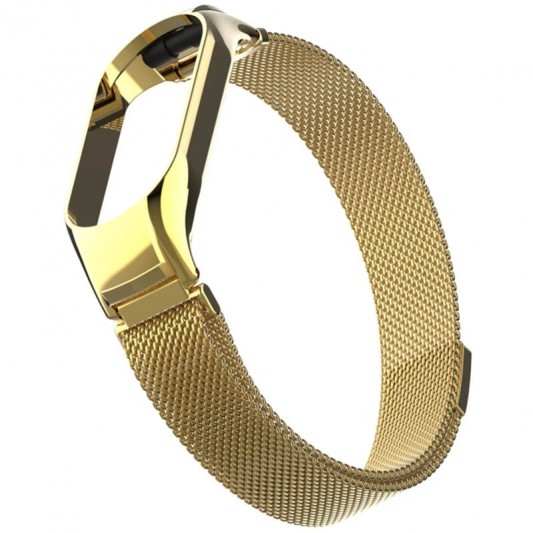 Ремінець Milanese Loop Design для Xiaomi Mi Band 7 Gold - зображення 4 