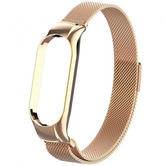 Ремінець Milanese Loop Design для Xiaomi Mi Band 7 Pink Gold - зображення 5 