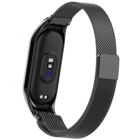 Ремінець Milanese Loop Design для Xiaomi Mi Band 7 Black - зображення 1 