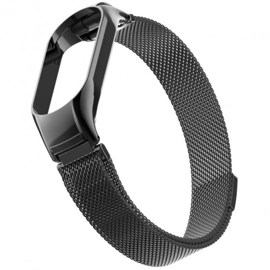 Ремінець Milanese Loop Design для Xiaomi Mi Band 7 Black - зображення 4 