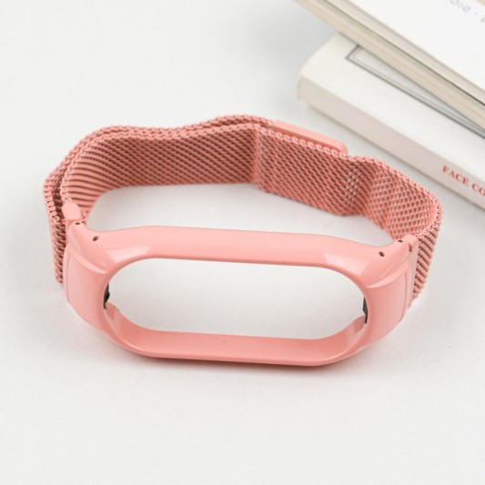 Ремінець Milanese Loop Design для Xiaomi Mi Band 7 Peach - зображення 1 