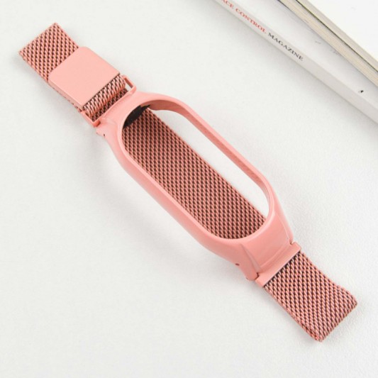 Ремінець Milanese Loop Design для Xiaomi Mi Band 7 Peach - зображення 4 