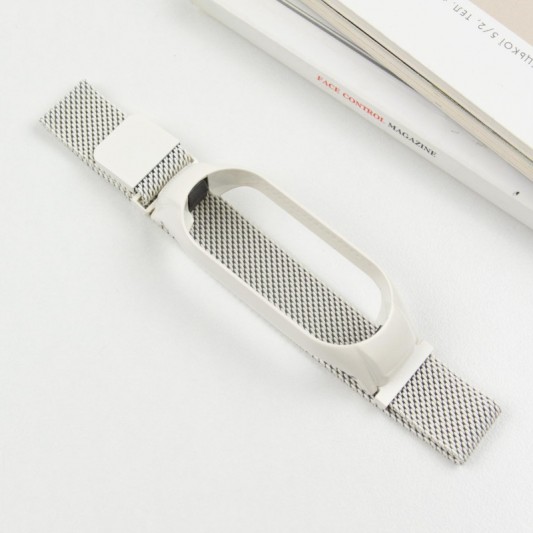 Ремінець Milanese Loop Design для Xiaomi Mi Band 7 White - зображення 1 