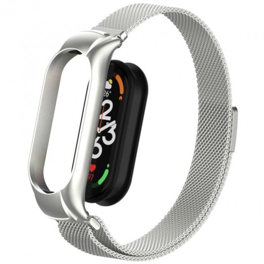 Ремінець Milanese Loop Design для Xiaomi Mi Band 7 Silver - зображення 3 