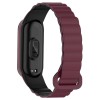 Ремінець Dual-color Magnetic для Xiaomi Mi Band 7/6/5/4/3 Plum / Black