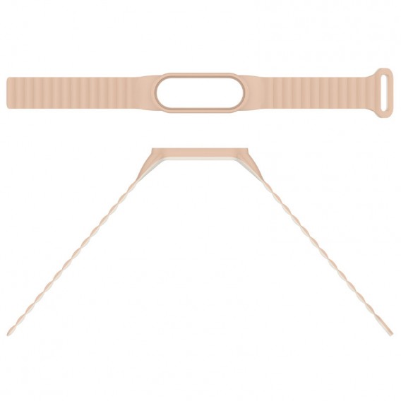 Ремінець Dual-color Magnetic для Xiaomi Mi Band 7/6/5/4/3 Beige / White