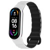 Ремінець Dual-color Magnetic для Xiaomi Mi Band 7/6/5/4/3 White / Black