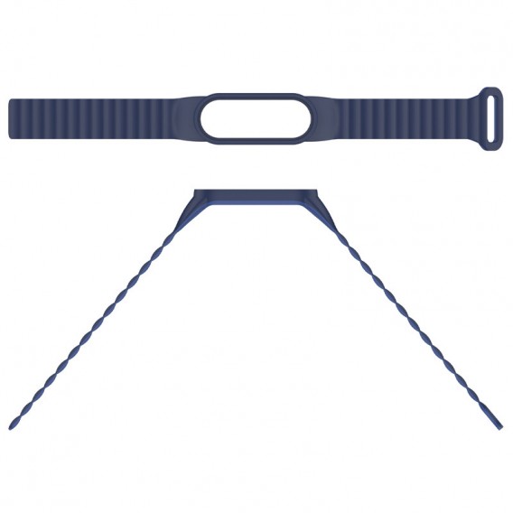 Ремінець Dual-color Magnetic для Xiaomi Mi Band 7/6/5/4/3 Navy Blue / Blue
