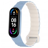 Ремінець Dual-color Magnetic для Xiaomi Mi Band 7/6/5/4/3 Lilac Blue / White Ремінець Dual-color Magnetic для Xiaomi Mi Band 7/6/5/4/3 Lilac Blue / White