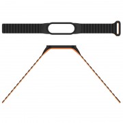 Ремінець Dual-color Magnetic для Xiaomi Mi Band 9/8 Black / Orange