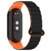 Ремешок Dual-color Magnetic для Xiaomi Mi Band 9/8/10 Black / Orange