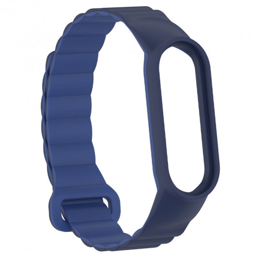 Ремінець Dual-color Magnetic для Xiaomi Mi Band 9/8 Navy Blue / Blue - зображення 2 