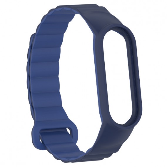 Ремінець Dual-color Magnetic для Xiaomi Mi Band 9/8 Navy Blue / Blue