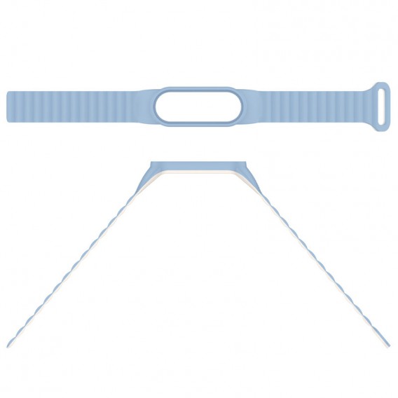 Ремешок Dual-color Magnetic для Xiaomi Mi Band 9/8 Lilac Blue / White